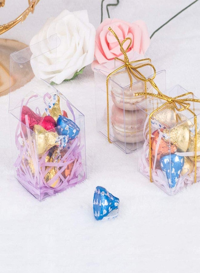 JOERSH 2x2x2 Inches Clear Boxes for Favors with Gift Ribbons, 60 PCS Mini Transparent Cube Wedding Baby Shower Birthday Party Favor Boxes, Small Gifts Display Individual Macaron Box - Image 3